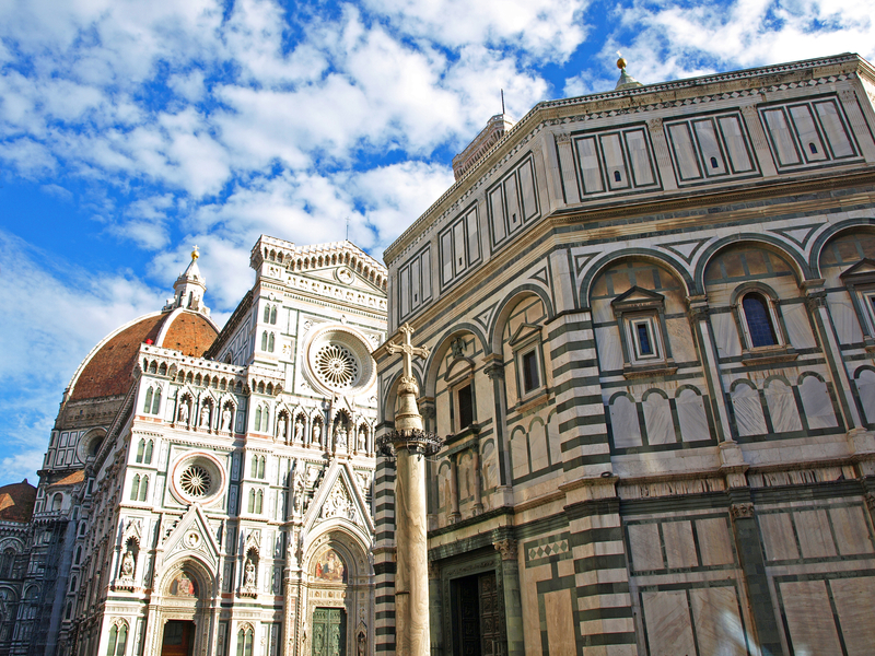 The Duomo and baptistry in Florence