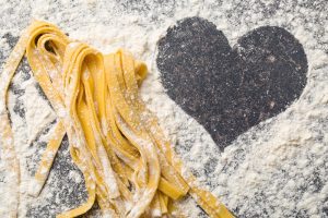 honeymoon Italy: flour and pasta heart