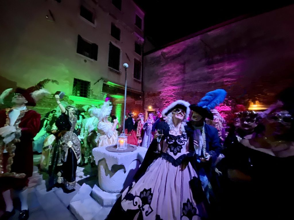 Entrance to a Venice Carnival Party