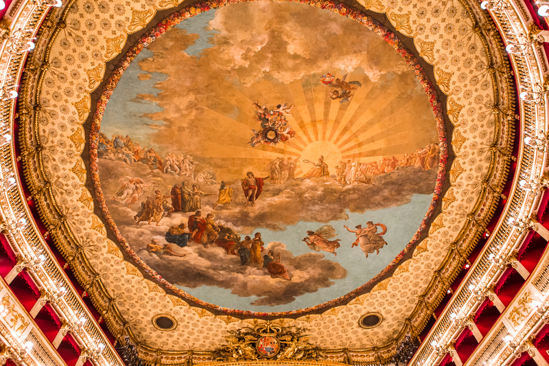 Teatro San Carlo ceiling fresco