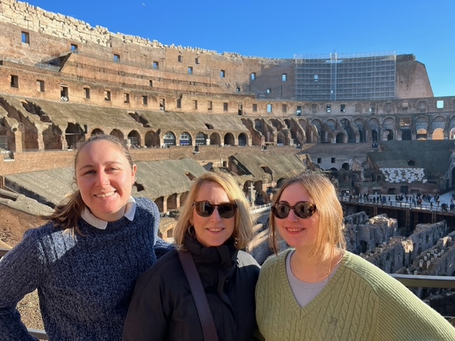 Family at Colosseum
