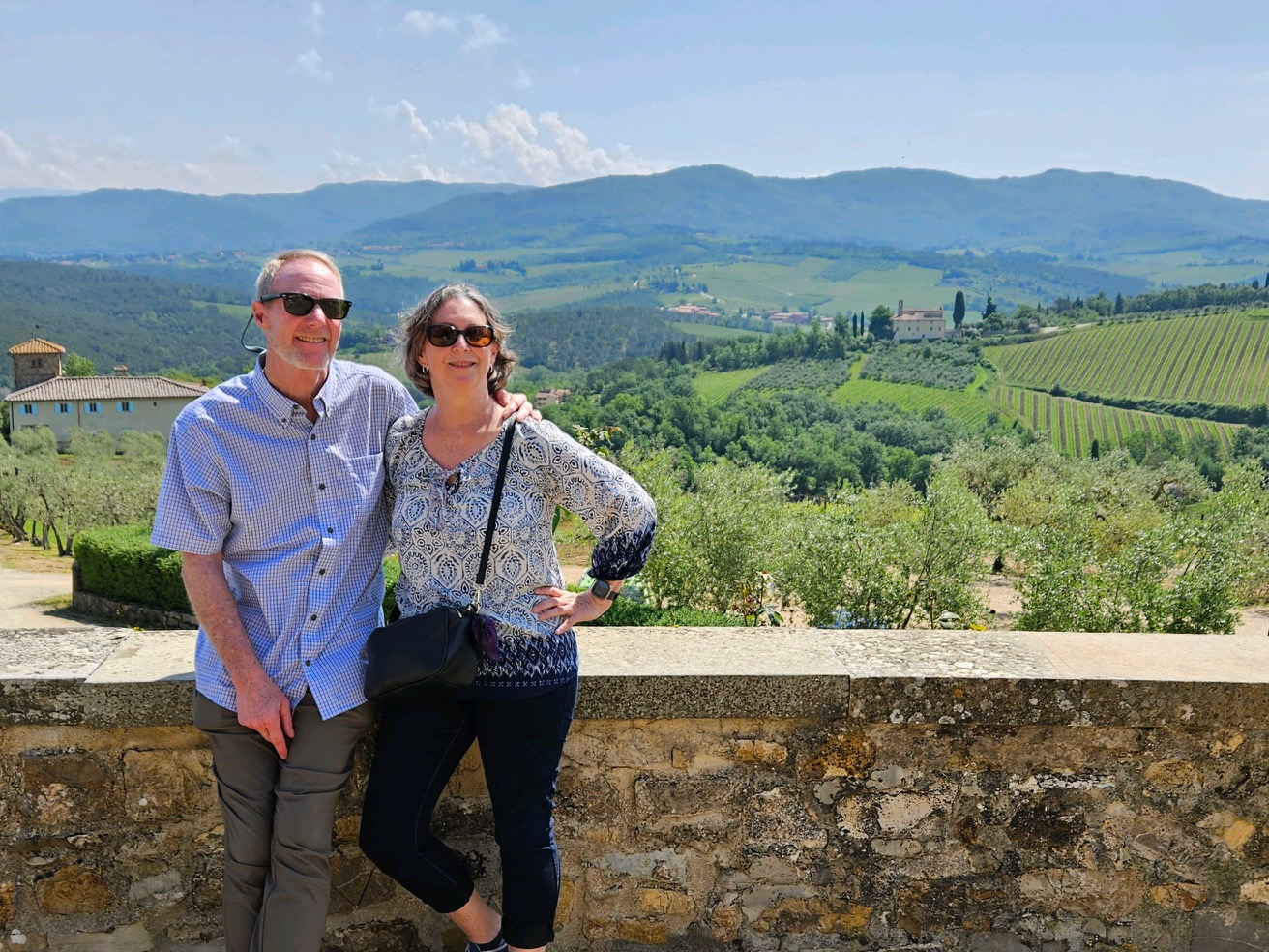 Couple visits Tuscany