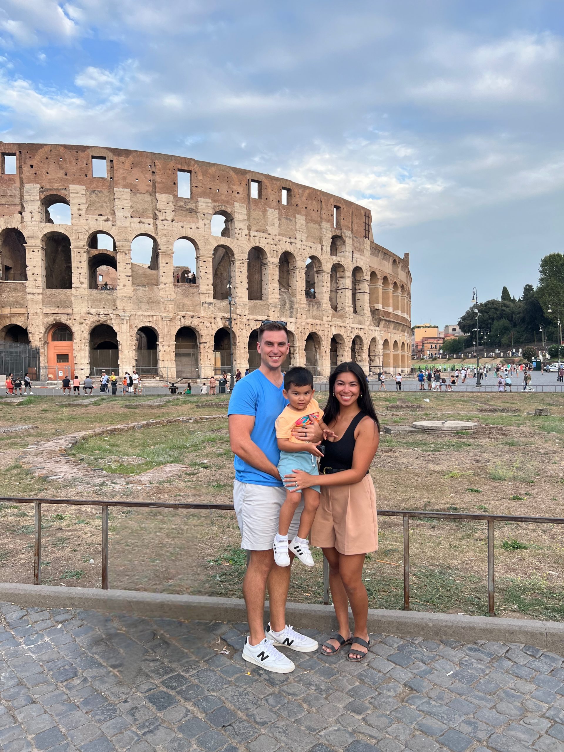 Family visits Colosseum